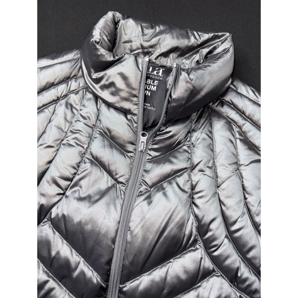 A.N.A Women's Packable Premium 80% Down Puffer Vest Jacket Gray Size Large ANA - Picture 3 of 10